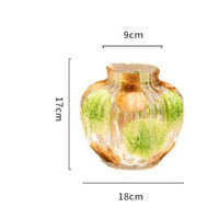 Handmade Spotted Glass Vase Unique Pattern Ribbed Glass Flower Vase Elegant Decor House Decoration Italian Design for Office