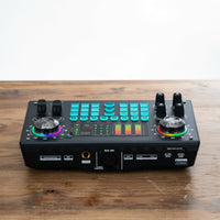 sound Card Realinstant Live Stream Audio Mixer Noise Reduction Broadcast Sound Mixer for Singers