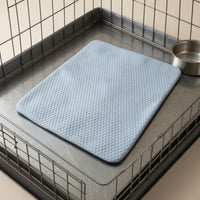 Breathable Cooling Sleeping Pad Ice-Silk Style Cooling Pet Mat Textured Low-Rise for Dogs, Cats, Resting