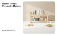 Expandable Book Rack Space-Saving Design Expandable Book Holder Freestanding