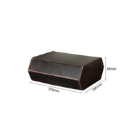 Hexagonal Watch Box Stitched Edges Leather Watch Storage Box