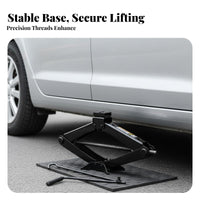 Labor-Saving Ratchet Lifting Device Stable Wide Base Lifting Device Non-Slip Saddle for Roadside Emergency, Garage