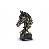 Horse Head Sculpture Carved Horsehead Sculpture Vintage-Vintage-Themed Horse Head Bust for Equestrian Lovers, Living Room, Bookshelf