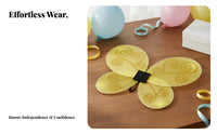 Elastic Shoulder Straps Costume Wing Glittery Design Cute Costume Accessories for Young Children, Girls, School Plays
