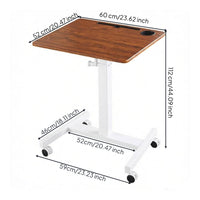 Mobile Electric Standing Desk Rolling Height Adjustable Desk Compact Computer Table Ergonomic for Distant Workers, Students, Home Office, Small Apartments, Living Room