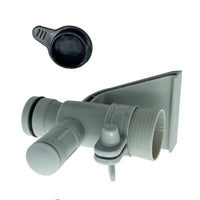Screw-on Pipe Holder with Air Jet Valve Plastic Jet Valve with Support Arm Compact Pool Pipe Support Easy Installation