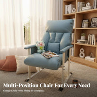 Reclining Function Highspine Recliner with Footrest Padded neckrest Ergonomic Lounger with Footrest reinforcement Computer Chair Adjustable Height for telecommuting Workers, "Big and Tall" Users, Dorm Room, Studying, Relaxation, Gaming Setup