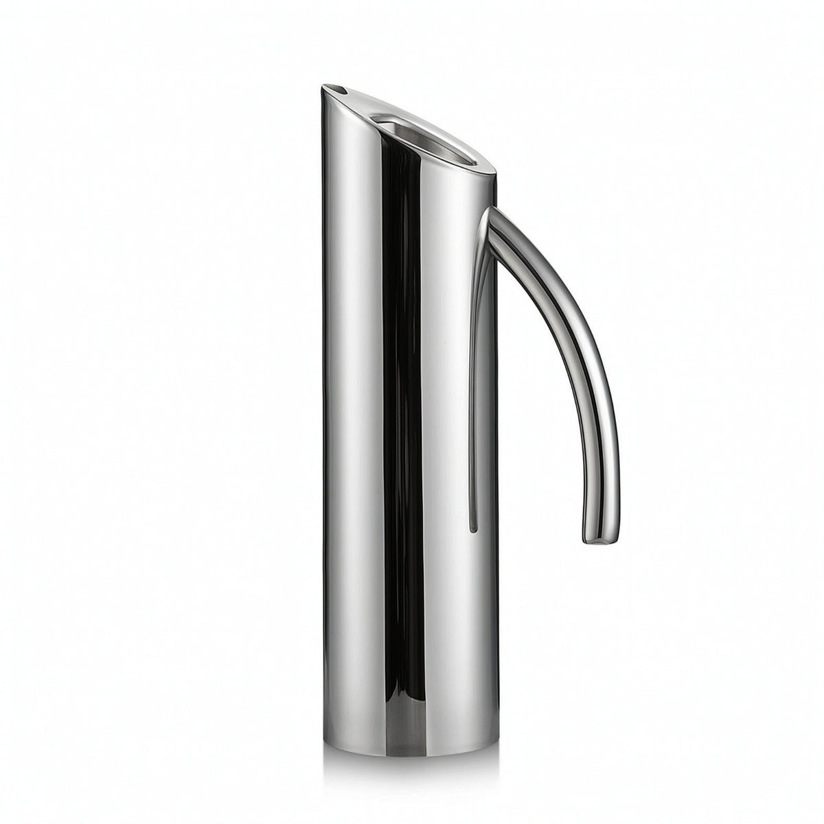 Polished Stainless Steel Pitcher Mirror Finish Metal Water Pitcher Silver Carafe Sturdy for Home Kitchen, Taverns