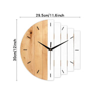 Wooden Wall Circular Timepiece Creative Design House Decoration Easy to Hang
