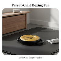 Shock Absorbent Round Punch Pad Multi-Layer Padding Handheld Training Pad Secure Grip Boxing Strike Target Reinforced Handles for Children, Adults, Beginners, Gym