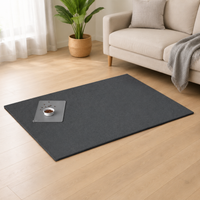 Felt Dog Mat, Large Dog Bed, Small Dog Bed, Light Gray Warm Anti-Bite Pet Mat, Dog Crate Mattress for Medium Dogs