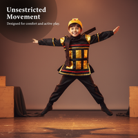 Kids Yue Fei General Costume with Cape for Stage Performance