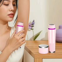 Portable Electric Hair Remover Handheld Body Hair Trimmer Rechargeable Shaver with Safety Cap Compact for Travel