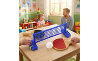 Tabletop Net Game with Paddles Compact Mini Indoor Racket Game Pong Set Two-Player Tabletop Indoor Racket Game Pong Set for Beginners, Young Children