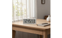 Digital desk Clock with Temperature and Humidity Digital desk Clock with Date and Weekday Minimalist for Bedroom