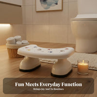 Non-Slip Toilet Step Stool Ergonomic Design Toilet Stool Sturdy for Adults, Elderly