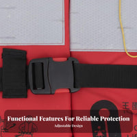 Kayaking Flotation Vest Adjustable Straps Watersports Buoyancy Aid Mature Safety Vest Fast-Release Buckles for Kayakers