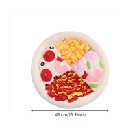 Mental Stimulation Pizza Snuffle Mat Interactive Nosework Training Mat Slow Eating Enrichment Challenge Toy Machine Washable for Dogs, Small Animals, Rabbits