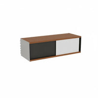 Retro Design Modular Wall Unit Floating Design Multi-Compartment Organizer Space-Saving Storage Cabinet Versatile Use for Homeowners, Adults, Above the Floorice Workers, Living Room, Study, Bedroom, Garage