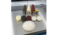 10 Pieces Mounted Polishing Sponge with Metal Stem Soft-Textured Drill Polishing Kit Versatile Foam Detailing Pads Easy to Use for Car Detailers, DIYers, Household Cleaning