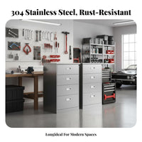 Lockable 2-Drawer Locker Nightstand Rust-Resistant 2-Drawer Locking Chest Multi-Purpose Small Cabinet Sturdy for Homeowners, Office Workers, DIY hobbyists, exteriordoor, Garage, Bedroom, Living Room