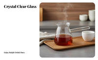 Heat Resistant Side Handle Glass Coffee Pot Transparent Design Turkish Design Coffee Server Multifunctional for Adults, Cafe, Kitchen