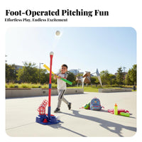 Improves Hand-Eye Coordination Kids Baseball Pitching Machine Indoor Outdoor Play Automatic Ball Launcher Safe Materials for Beginners, Park