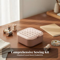 With Lid Cartoon Sewing Tool Set Compact Needle and Thread Kit Multi-Color Threads for Travelers, Beginners, Home, Dorm Room, Outdoor