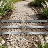 Weather Resistant Weathering Steel Lawn Border Long-Lasting Serrated Landscape Edging Heavy Duty Metal Garden Edging Strip Prevents Soil Erosion for Landscapers, DIY Enthusiasts, Flower Bed, Park, Pathway, Yard