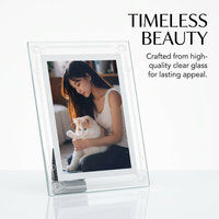 Modern Minimalist Glass Photo Frame, Transparent Glass Picture Frame, Thickened Glass Photo Frame, Living Room Decor Picture Frame
