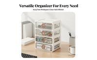 Clear Desktop Storage Drawers Space Saving Stackable Drawer Organizer Stackable Organizer Drawers Multifunctional for Dorm Room
