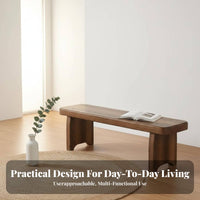 Solid Wood Construction Backless Wooden Bench Multi-Functional Indoor Furniture Multifunctional Accent Seating Versatile Design for Homeowners, Interior Decorators, Renters, Entryway, Living Room, Hallway, Bedroom