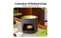 Candle-Powered Oil Warmer Tealight-Powered Scent Aroma Warmer Detachable Bowl Removable Dish for Spa, Bedroom, Office