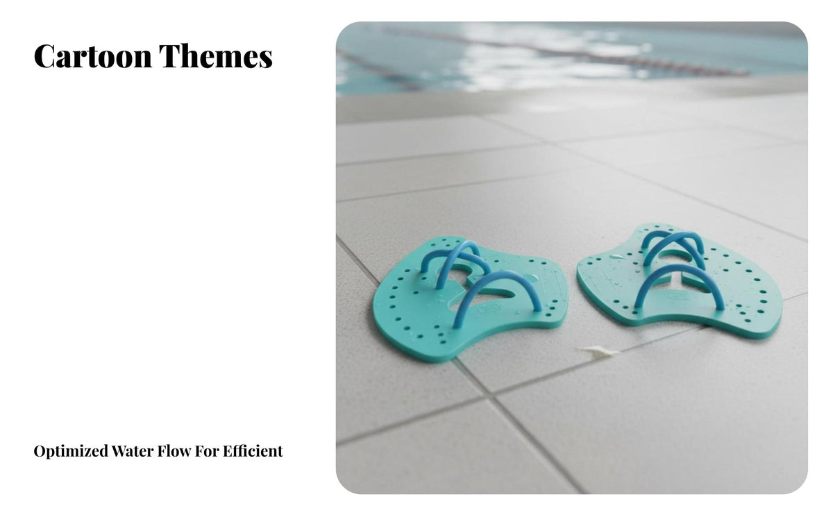 2 Pieces Axe-Shaped Swim Paddles Increases Propulsion Hand Paddles Ergonomic Design for Children, Beginners, Water Exercise