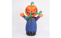 Inflatable Jack-O'-Lantern Lighted Inflatable Pumpkin Character Festive Yard Decoration for Garden