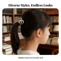 Small Metal Hair Clasp Stylish Designs Mini Hair Jaw Clip Strong Hold Small Metal Hair Claw for Women, Girls