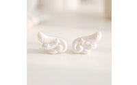 Angel Wing Earphone Decorations Cute Earbud Decorations with Wings Wired Earphone Accessory 3D Sculpted for Teens, Photoshoots