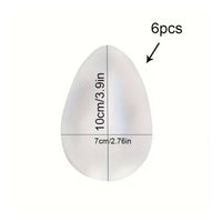 6 Pieces Shatterproof DIY Easter Eggs Lightweight White Foam Eggs Reusable White Blank Craft Egg for Children, Beginners, School Projects, Party Activities