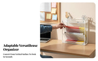 surface-mountedMountable Multitiered Document shelf systemSaving Multi-Tier document Sorter Easy Assembly Desktop Storage 5 Tiers for offsite Workers, Students, educators, Desk, Study Room, School, Classroom