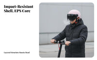 Electric Bike Helmet 3C Certified with Visor Four-Season Secure Headwear for Men, Motorcyclists, Commuting, Daily Travel, Outdoor