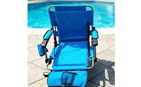 Stadium Chair with Back Support Storage Pocket Portable Stadium Chair Armrests Outdoor Seating for Pool