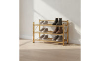 Space Saving Foldable Shoe Rack Large Capacity Multi-Tier Shoe Shelf Sturdy and Long-Lasting Elevated Base for Renters, Students, Entryway, Dorm Room, Bedroom, Closet