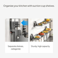 Foldable Suction Kitchen Organizer Rack Wall Mount