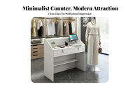 Compact Design Small Currency Ier Desk Sturdy Construction Retail Checkout Counter Easy to Clean Small Currency Ier Table Scratch Resistant for Receptionists, Business Owners, Office Reception, Boutique, Medical Office, Restaurant