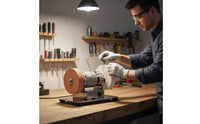 Mini Bench Grinder Multifunctional Double Wheel Bench Polisher Small Countertop Grinder Low Noise Power Tool Portable
