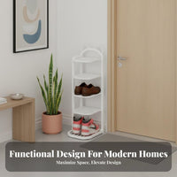 Space-Saving Vertical Shoe Rack Small Footprint Narrow Shoe Storage Unit Strong Load-Bearing Entryway Furniture Sturdy Construction for Apartment Dwellers, Homeowners, Families, Hallway, Bedroom, Living Room, Closet