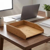 Letter Tray Bamboo Stackable Letter Tray Stackable Desk Organizer Slanted Front accessibleTop