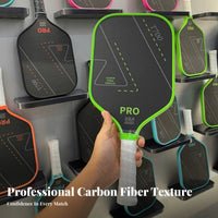 Pickleball Paddle Single-Piece Construction Premium Carbon Fiber Pickleball Paddle High Rotation Non-Slip Grip for Professionals