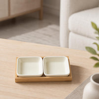serving tray with dishes