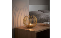 Airy Candle Holder with Cup Base Metal Wire Candle Holder Elegant Tabletop Accent Decorative for Dining Table, Candlelight Dinner